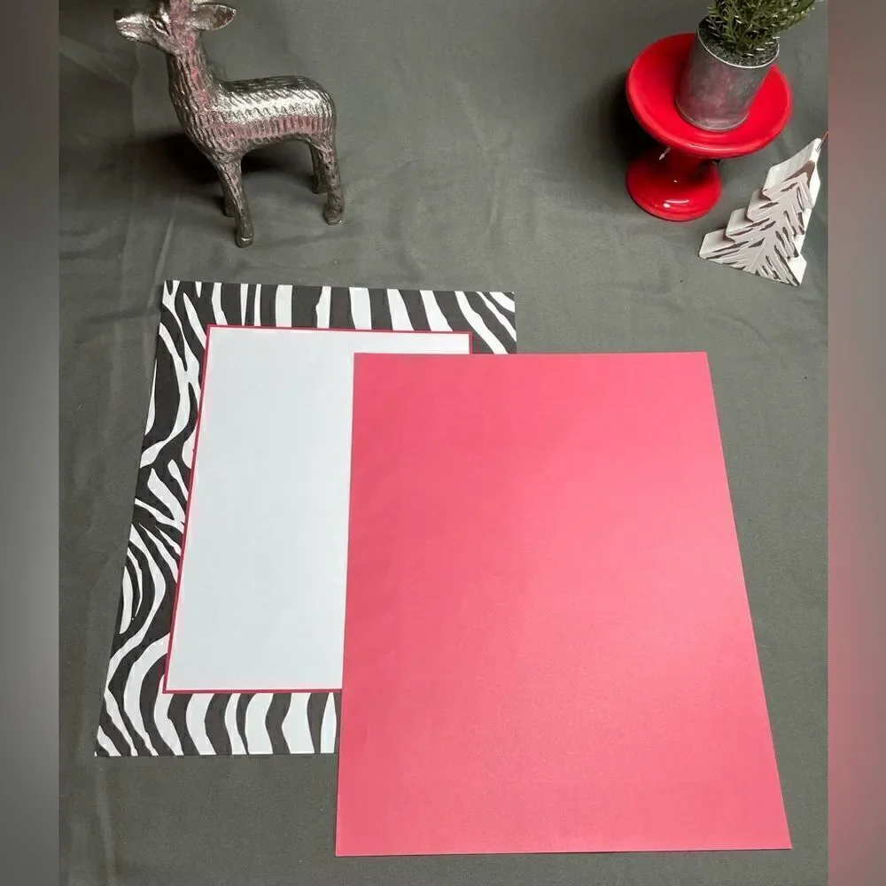 🔥❤️🔥44+ NEW! Zebra 2-Sided Stationery Gartner Coordinating Red Envelopes Set…